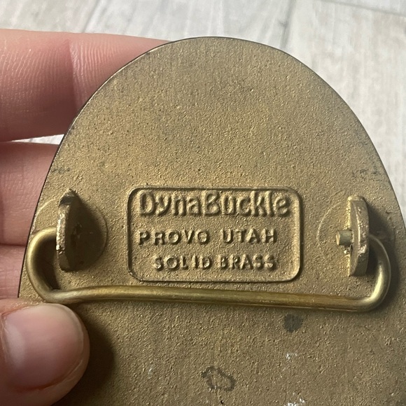 Vintage Theam Concrete Pumper Truck Solid Brass Belt Buckle - Picture 3 of 5